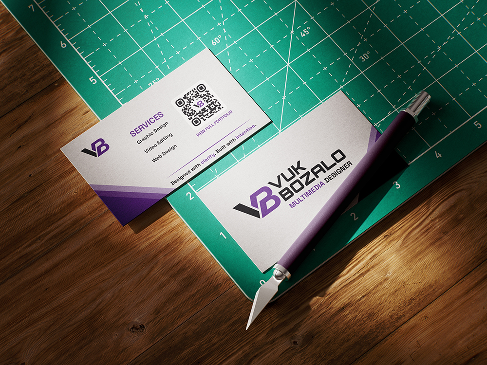 VB Personal Brand Identity business card design